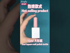 15 ml di vernice per unghie Xingfly Bottiglie di vetro vuote con spazzola e tappo di plastica