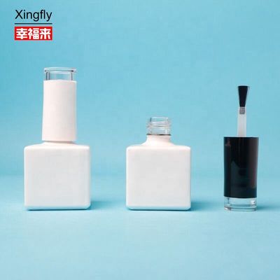 Buon prezzo 17 ml Gel Polish per unghie Bottiglia Quadrata Spray Coating Cap Con Spazzola in linea