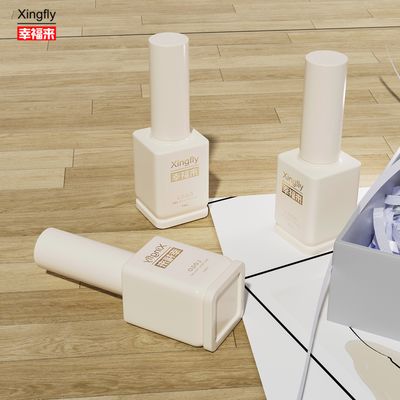 Buon prezzo 15ml Quadrato Personalizzato Private Label Adesivo Punte Gel Unghie Smalto OEM Bottiglia di Vetro Personalizzata in linea