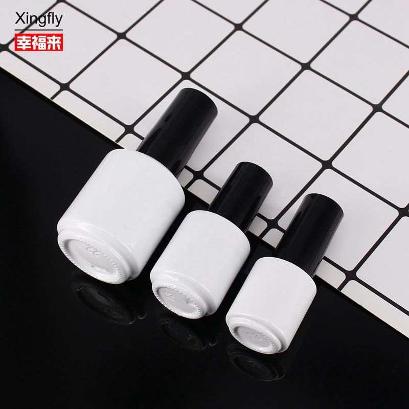 Bottiglie di lucido da unghie da 5 ml Custom Vuoto Rotondo in Vetro Gel Color Gel
