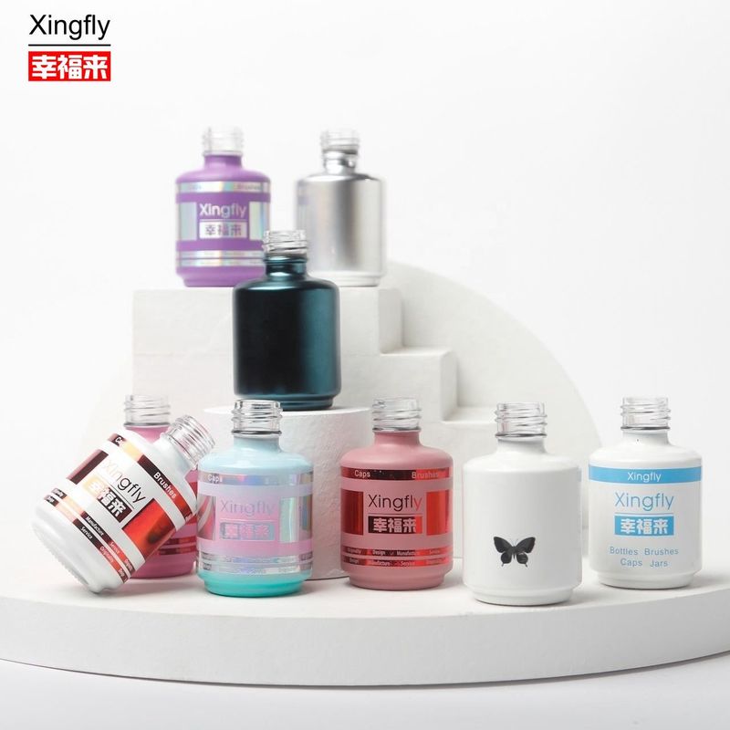 15 ml Bottiglie Rotonde di Verniciatura Gel Vuoto Bottiglia di Verniciatura Gel Per Olio di Unghia