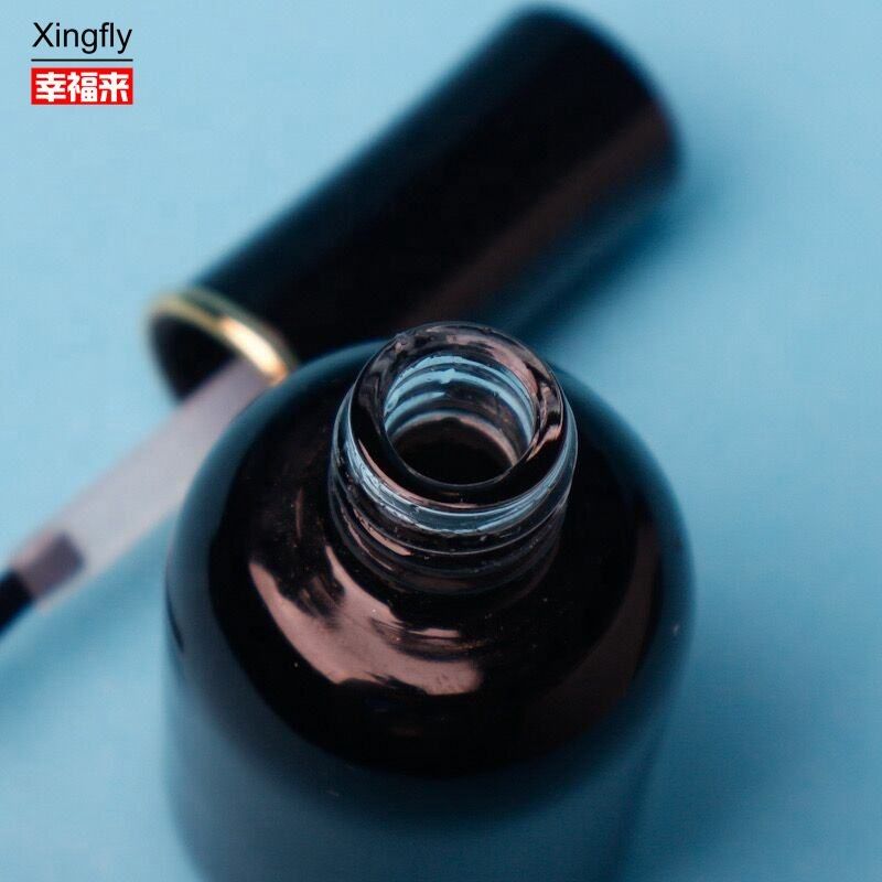 Confezione 11ml Rotondo Bianco Nero Gel UV Vuoto Bottiglia Di Vetro Per Verniciare Le Unghie Con Tappi Per Spazzole
