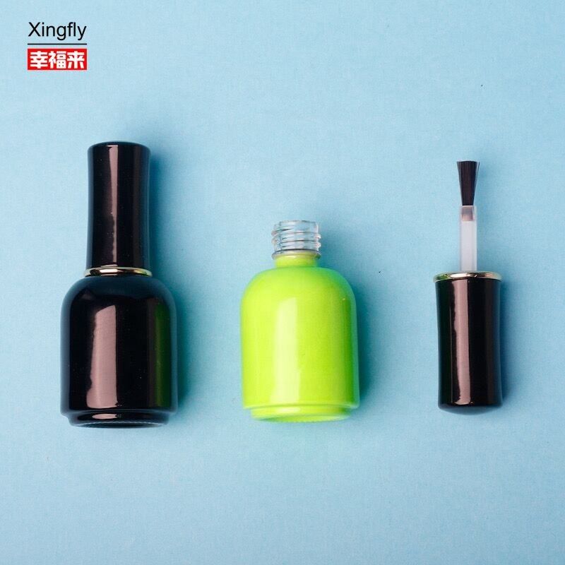 Confezione 11ml Rotondo Bianco Nero Gel UV Vuoto Bottiglia Di Vetro Per Verniciare Le Unghie Con Tappi Per Spazzole