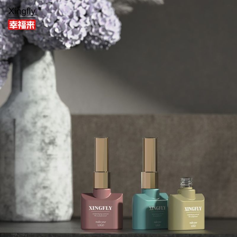 Bottiglia di 12 ml di vernice per unghie vuota Vernice per unghie gel UV bottiglia di vetro vernice con spazzola con tappo