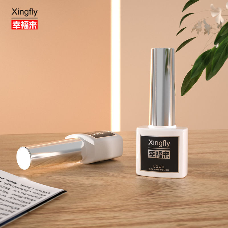 7 ml Bottiglia di lucido per unghie UV Gel Contenitore di lucido quadrato Bottiglia di vetro di lucido per unghie vuota