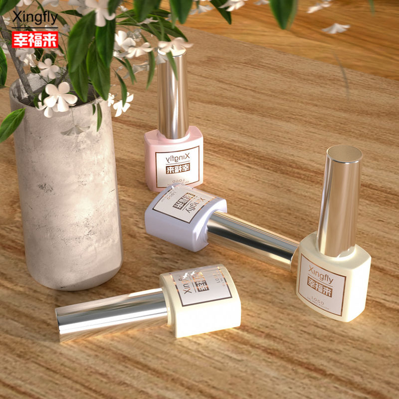 7 ml Bottiglia di lucido per unghie UV Gel Contenitore di lucido quadrato Bottiglia di vetro di lucido per unghie vuota