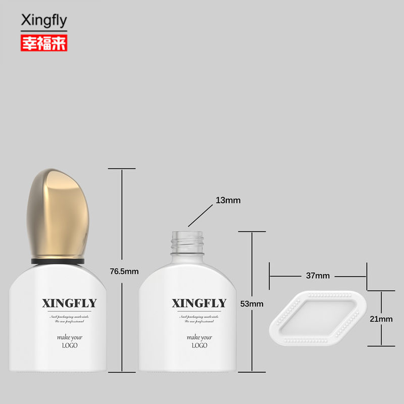 Bottiglia di lucidatura per unghie da 12 ml Bottiglia di gel vuoto Bottiglia di vetro con tappo e spazzola per lucidatura per gel UV