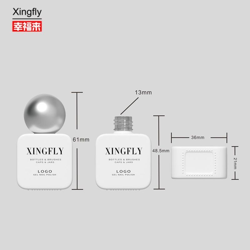 11 ml contenitore quadrato di gel per unghie Gel per unghie personalizzato Bottiglia di vetro vuota per vernici per unghie