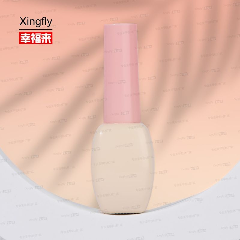 12 ml di imballaggio cosmetico gel lucido per unghie bottiglia di vetro con tappo spazzola per gel