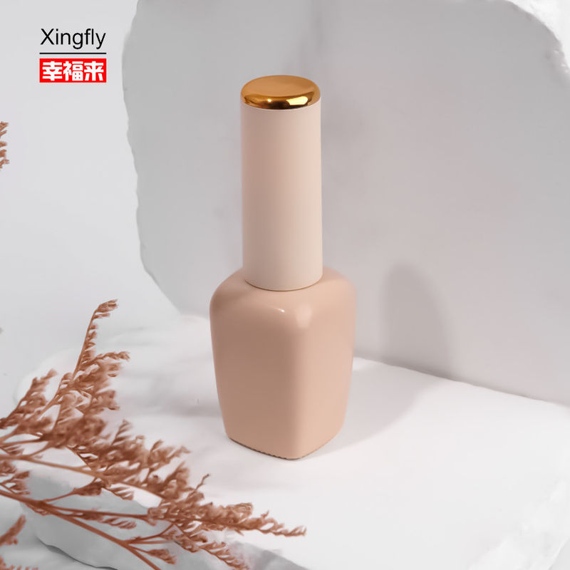 Bottiglie di lucidatura per unghie di lusso vuoto, gel, lucidatura per unghie, barattoli, tappo di bottiglia di vetro con spazzola