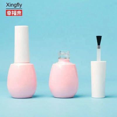 15 ml Bottiglie di gel per unghie vuoto Bottiglia di vetro cosmetica personalizzata con spazzola