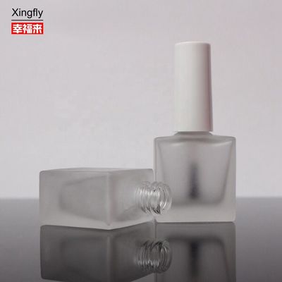 Bottiglia vuota da 10 ml di gel vernice per unghie OEM Bottiglia di vetro quadrato con spazzola