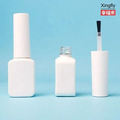 Bottiglia rotonda di vetro da 8 ml con spazzola e tappo