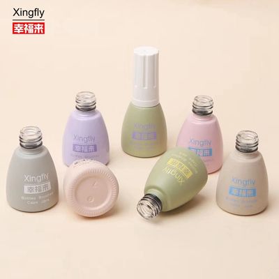 Buon prezzo Chiaro 12ml Luxury Empty Gel Glass Nail Polish Bottle Custom Logo Quadrato Nail Polish Bottle in linea