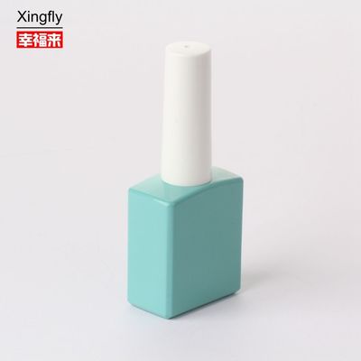 Bottiglia quadrata di lucidatura a gel Unica bottiglia vuota di lucidatura UV da 13 ml con tappo e spazzola