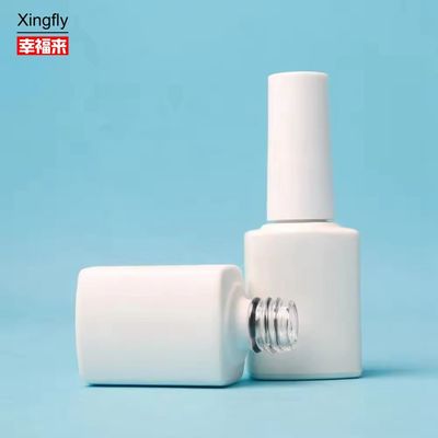 Bottiglia in vetro da 8 ml con lucido da unghie quadrata con spazzola