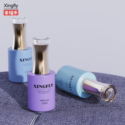 Impresso su misura 15ml Unico Gel Verniciatura per unghie olio bottiglia di vetro con spazzola a cappuccio