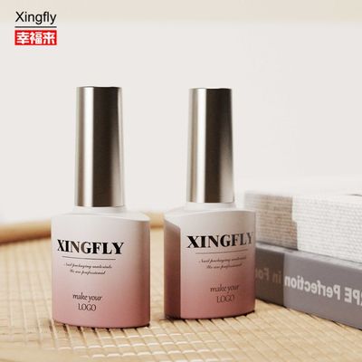 Bottiglia di lucidatura per unghie da 8 ml Stampata su misura Bottiglie di vetro con gel vuoto per lucidatura per unghie