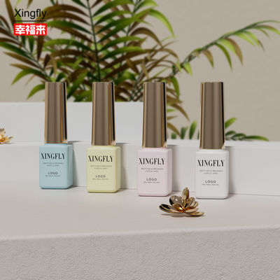 Bottiglia di lucido da unghie da 5 ml Gel quadrato vuoto Bottiglie di lucido da vetro con spazzola a tappo