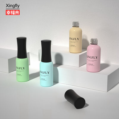 9 ml di Nail Gel vuoto, bottiglia rotonda con lucido, logo personalizzato, bottiglia di vetro rinforzata con gel per unghie