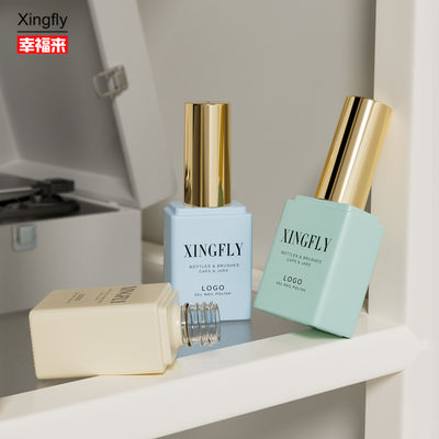 Contenitore per unghie in gel quadrato da 17 ml con verniciatura per unghie in gel UV personalizzata bottiglia di vetro vuota