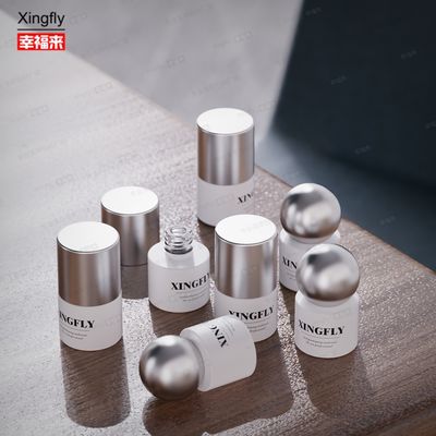 Bottiglia di lucido da unghie da 5 ml Gel UV rotondo Imballaggio cosmetico Bottiglia in vetro di lucido da unghie