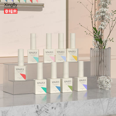 12 ml di vernice per unghie a gel quadrato vuoto UV bottiglia di vetro con tappo per pennello