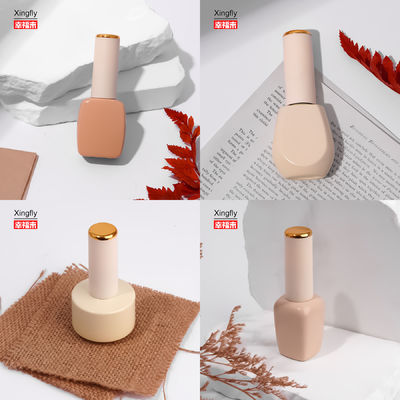 Bottiglie di lucidatura per unghie di lusso vuoto, gel, lucidatura per unghie, barattoli, tappo di bottiglia di vetro con spazzola